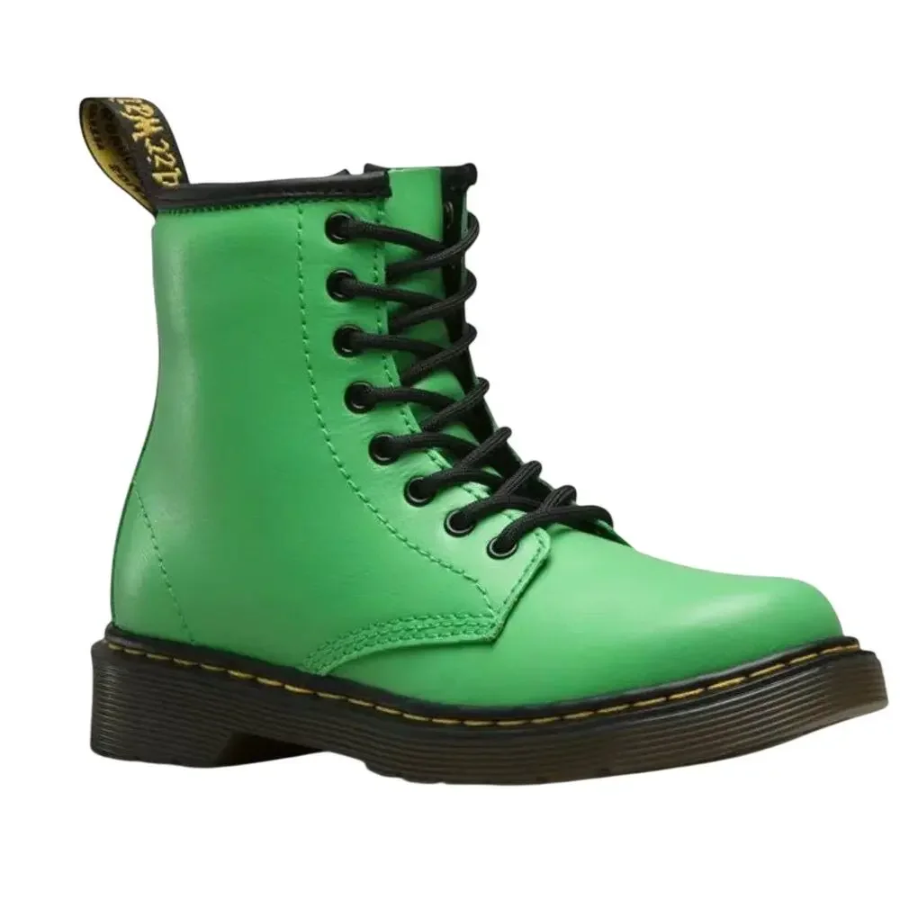 Dr. Martens Delaney T Lamper Slime Green Lace Up Boots 20669309 Size US 4 EU36